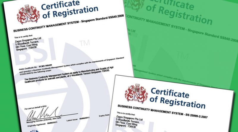 Zagro Achieves BCMS Certification